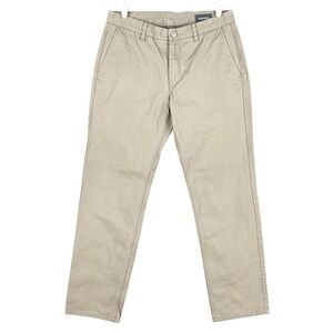 BONOBOS Men's Straight Leg Khaki Chino Pants Size 32x32 Mid Rise 100% Cotton